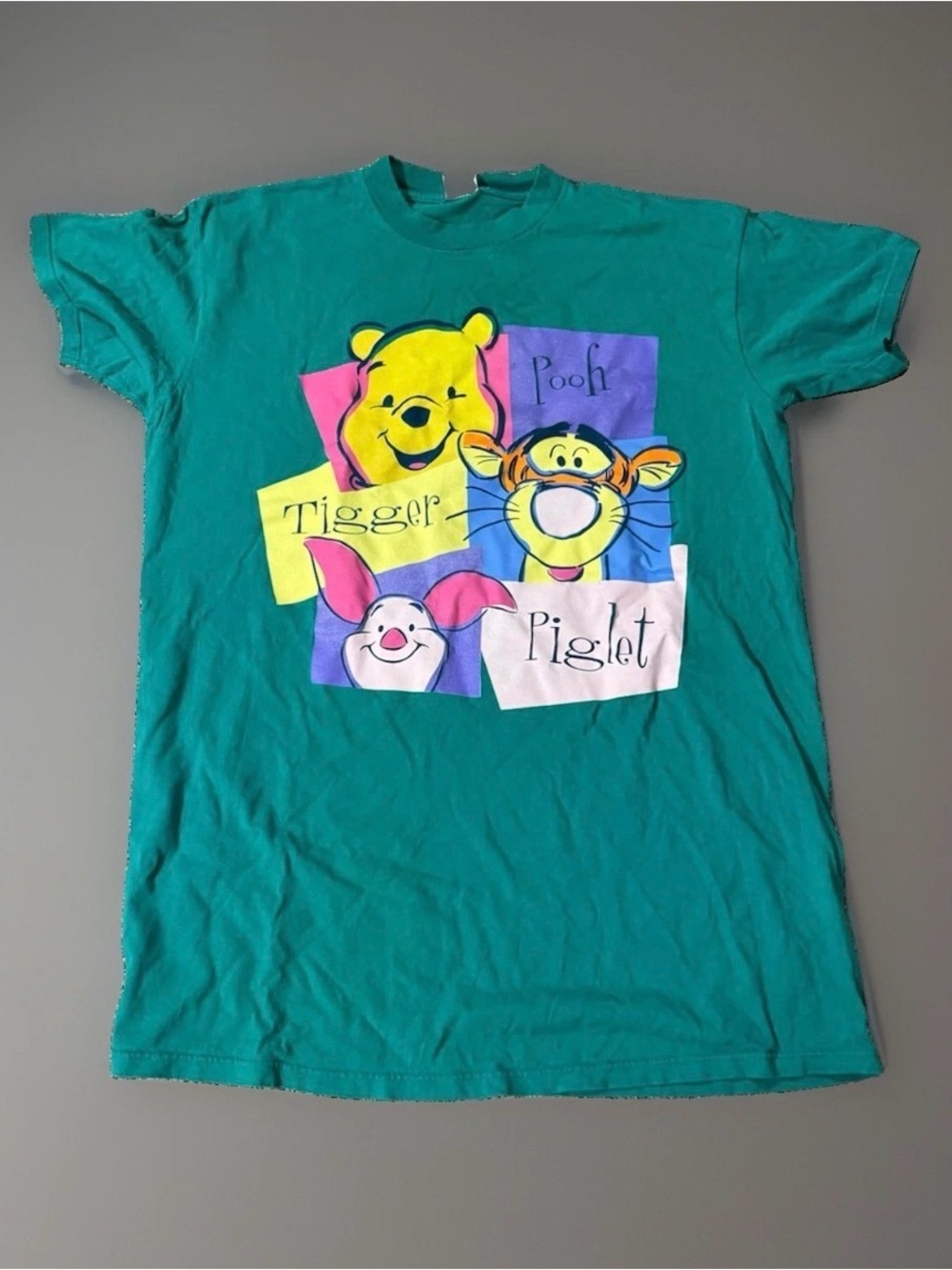 Disney Pooh Tigger Piglet Long Tee OS Y2K 90s